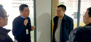 石家莊市新華區區長及相關領導考察慰問區互聯網大廈園企業